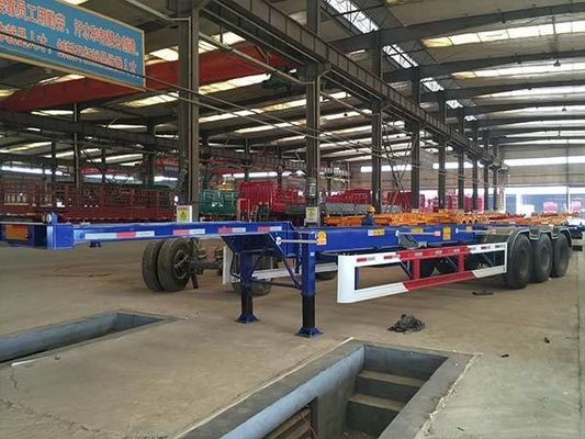 40ft Semi Container Trailer Skeletal Jenis Pengangkutan Tugas Berat