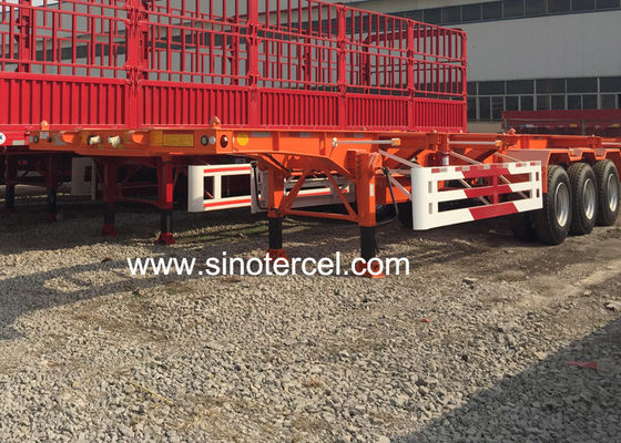 Flat Bed Semi Trailer 40ft Skeletal Semi Trailer 28T Dengan 2/3/4 Axles