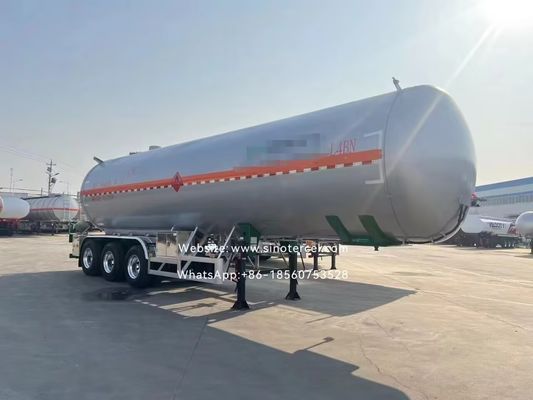 30CBM -60CBM Semi Tanker Trailer Pentane Semi Trailer 3 poros / 4 poros