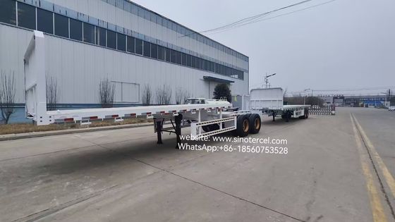 12 Roda 12.00R25 Superlink Trailer Double Trailer untuk 20ft dan 40ft Container Transport