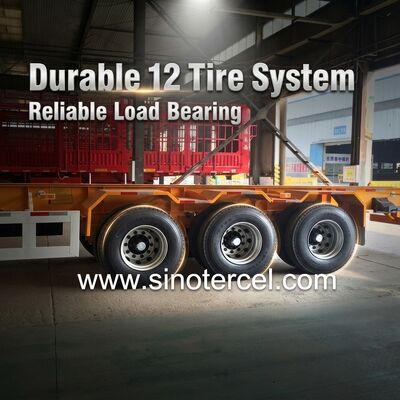 12Pcs Ban 40 Ft Semi Trailer 7 Ton 2 Axle Semi Trailer
