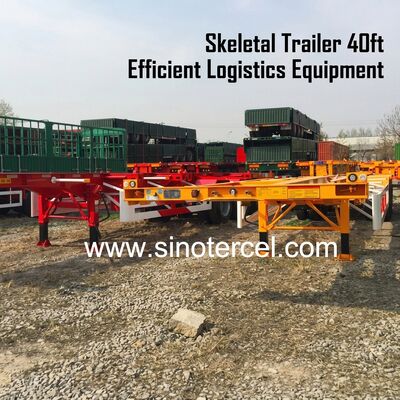 Q235 Semi Trailer Kerangka Baja WABCO Rem Kontainer Semi Trailer