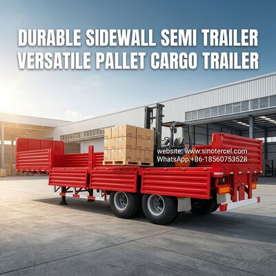 SINOTERCEL 3 poros Semi trailer sisi-dinding Semi trailer dropside Palet Transportasi Mudah Pengungkapan efisien Beban berat