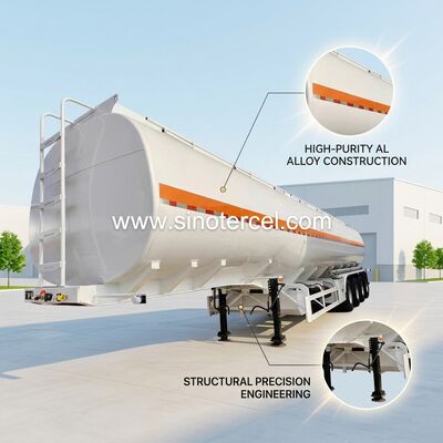 30CBM Tank Bahan Bakar Semi Trailer Dengan Bahan Baja Karbon Q235