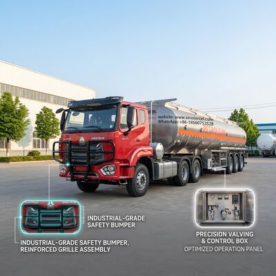 40CBM Semi Tanker Petroleum Trailer 3 Axles 7 Kompartemen
