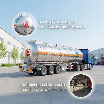 Semi trailer Tangki bahan bakar 35CBM tangki Semi trailer
