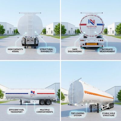 40CBM Tank Minyak Semi Trailer Kapasitas Besar Ditarik Minyak Makanan Minyak Minyak Minyak mentah Minyak Rafinasi