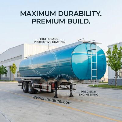 Semi Vac Trailer Tank Bahan Bakar Semi Trailer Dengan Logo Disesuaikan