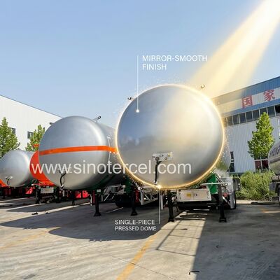 3Axle Tank Bahan Bakar Semi Trailer 30CBM-60CBM Tanker Air Semi Trailer