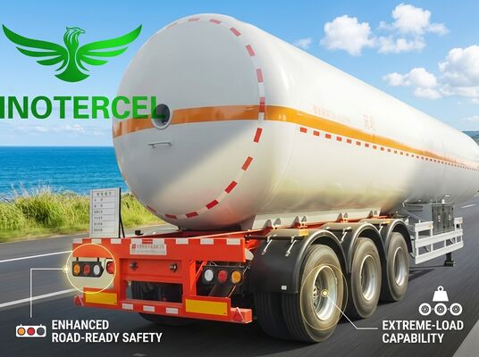 55000Ltr Tank Gas Semi Trailer Tiga Axles Lng Semi Trailer