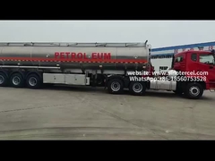 40CBM tanker minyak Semi Tanker Trailer 3 poros 7 kompartemen