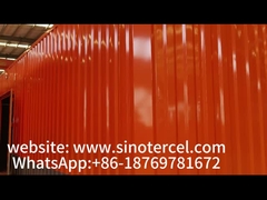 Semi trailer kargo kotak bertenaga tinggi 3 poros dengan kapasitas beban yang kuat