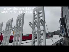 Semi Trailer Flat Bed 3 Gandar Dengan Permukaan Sasis Anti Karat Warna Putih